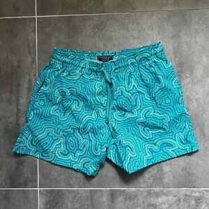 Vilebrequin Blue Swim Trunks Paisley Design